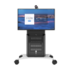 Avteq RPS-1000S Mobile Cart for single displays with a single display and PTZ camera. Front view