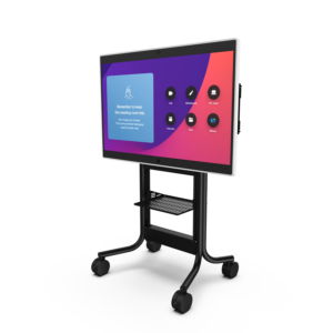 RPS-500-CWB_55 mobile cart with single display, front angled view