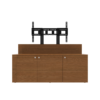 3-Bay Credenza with modesty panel and UM-1 Mount front view