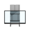 Avteq DynamiQ BalanceBox 650 Wall Mount with Display, Floor Support, and VESA. Front View