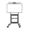 Avteq RPS-500 Mobile Cart with Cisco Room Camera Mount and Cisco Room Kit Plus Video Bar above display, Front View