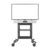 Avteq RPS-500 Mobile Cart with Cisco Room Camera Mount and Cisco Room Kit Plus Video Bar below display, Front View