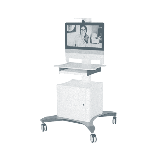 DX80-ADAPTER on custom telemedicine cart