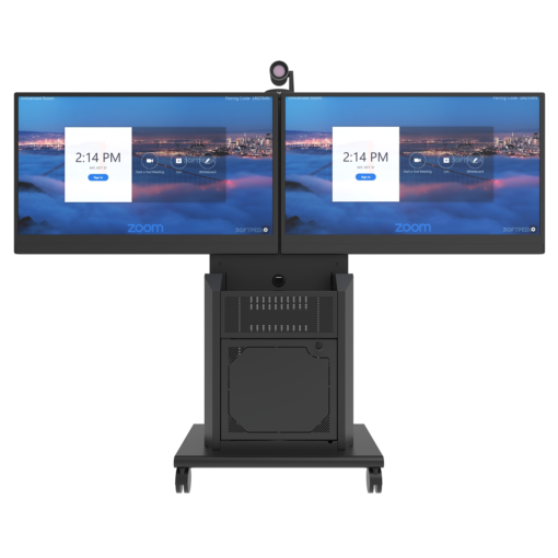 Avteq RPS-800L Mobile Cart with dual displays and PTZ camera, Front view