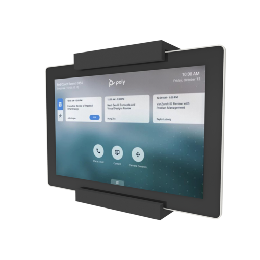 Avteq Poly GC8 Surface Wall Mount (GC8-SM) with GC8 touch controller, Front Angled View