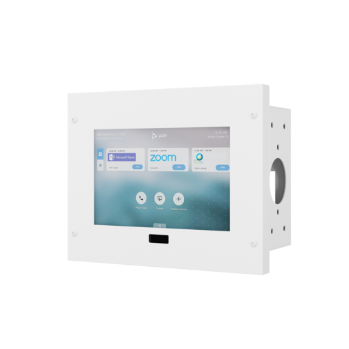 Avteq Poly GC8 In-Wall Mount (GC8-WMP) with Poly GC8 Touch Controller, Front Angled View