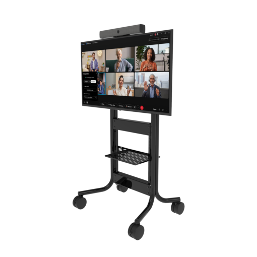 Avteq Neat Bar Mount on RPS-500 Mobile Cart, Angled Front View