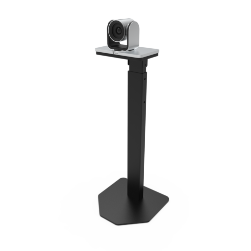 Avteq Camera Floor Stand CAMERA-STAND-PTZ with Poly Eagle Eye IV camera, front view