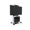 Avteq ELT-2100 Mobile Cart with Logitech Tap Cradle and Logitech Tap Touch Controller, Front Angled View