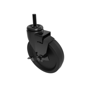 Heavy Duty Casters 6-inch Front Angled View
