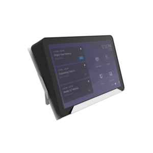 Logitech Tap Cradle LTAP-MNTKIT Angled Front View with Touch Panel Tablet