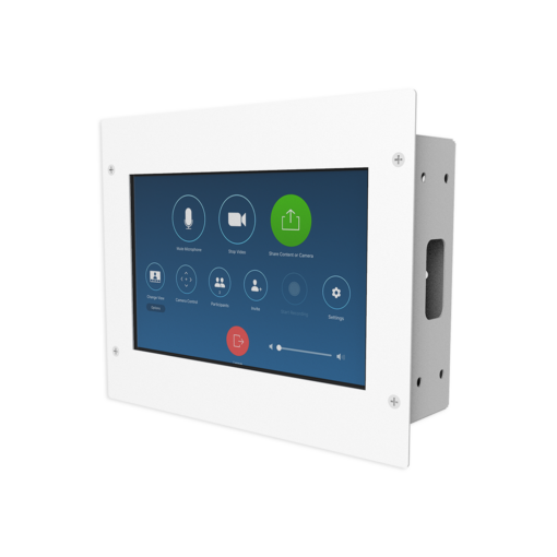 Avteq Logitech Tap IP In-Wall Mount LTAP-WMP with Touch Controller, Front Angled View