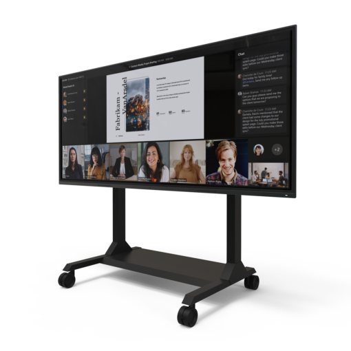 Avteq Max Mobile Cart for Large Format Displays with a 21:9 Display, Front Angled View