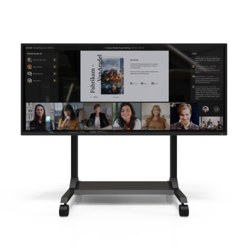 Avteq MAX-CART Mobile Cart for large format displays with a 21:9 single display, Front View