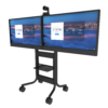 Avteq RPS-500L Mobile Cart with dual displays and a Logitech PTZ camera, front angled view