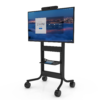 Avteq RPS-500S Mobile Cart with a single display, Poly videobar, and touch controller, Front angled view