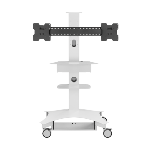 Avteq TMP-200 Telemedicine Cart with dual display mount, Front view