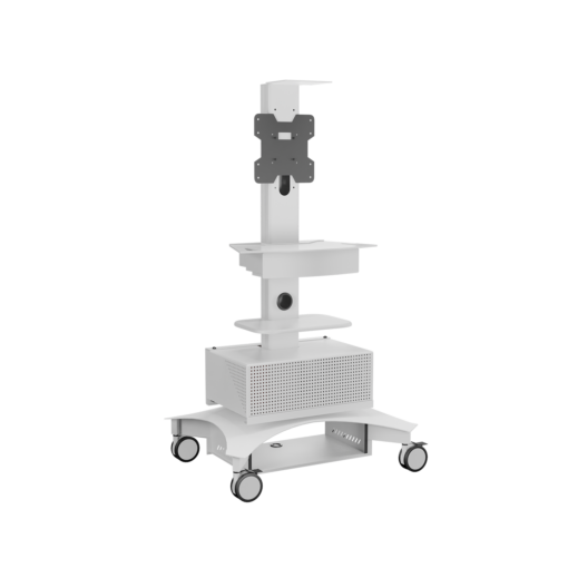 Avteq TMP-200 Telemedicine Cart with single display mount, Front Angled View