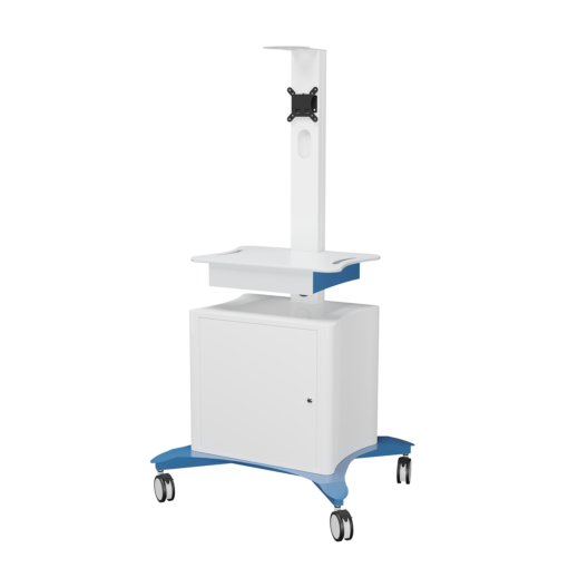 Avteq TMP-300 Telemedicine Mobile Cart, Front angled view