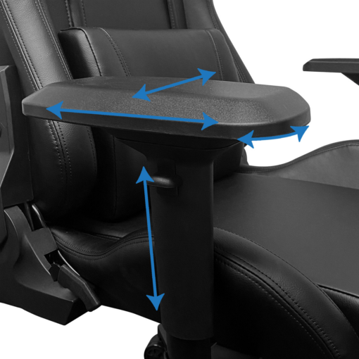 Avteq Esports Gaming Chair (ESGCHAIR) arms. Close Up Front Angled View.