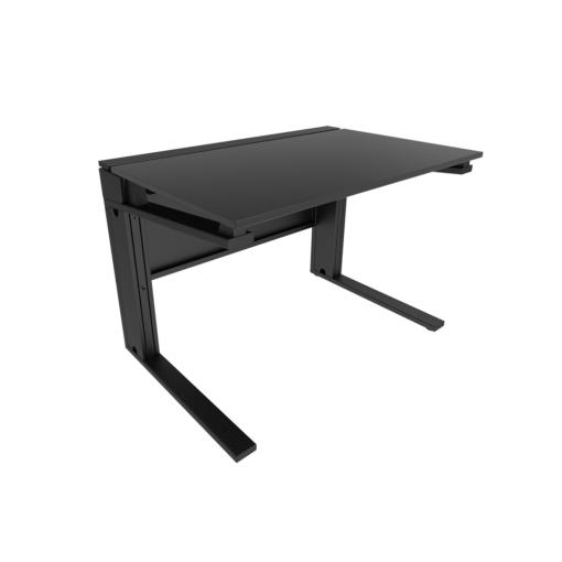 Avteq Esports Gaming Desk (ESD-1) with no accessories and customization. Front Angled View.